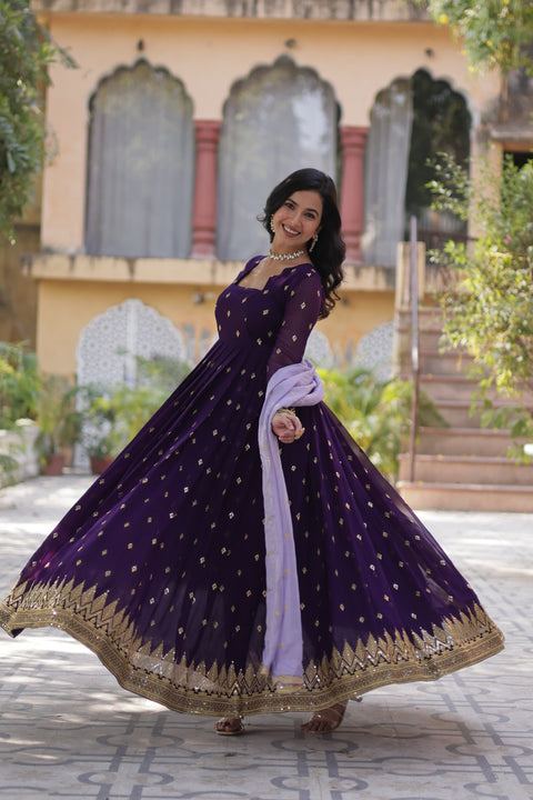 Designer Navratri Special Deepika Gown With Dupatta Wholesale
