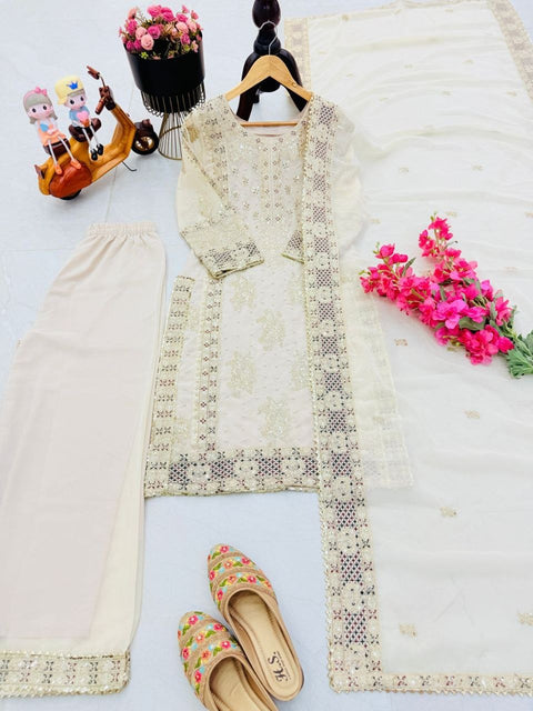 New lonching semi stitched designer pakistani suit