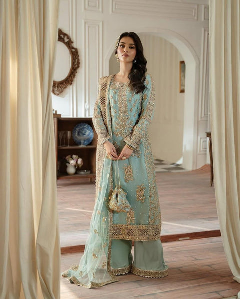 New lonching semi stitched designer pakistani suit