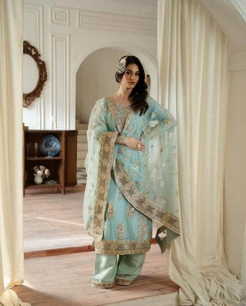 New lonching semi stitched designer pakistani suit