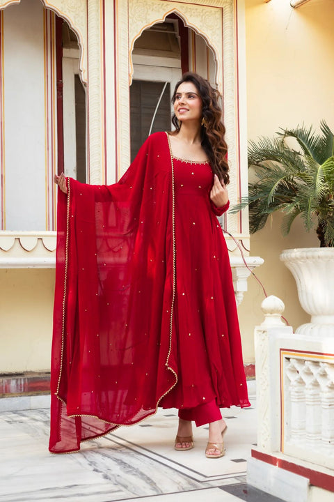 Embellished Anarkali Dress Designer Gown for Women | Evening Gown