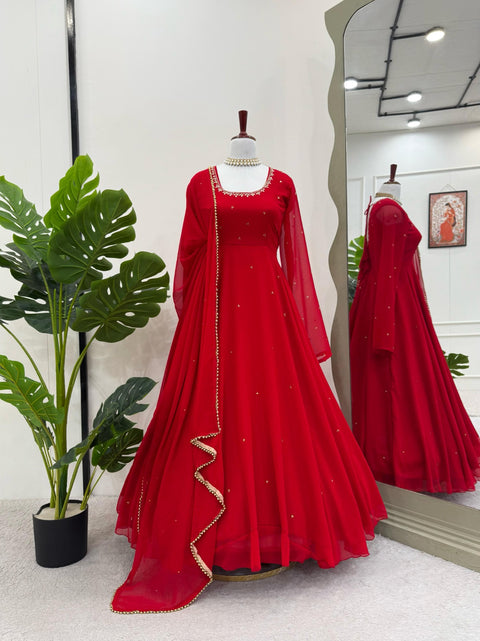 Embellished Anarkali Dress Designer Gown for Women | Evening Gown