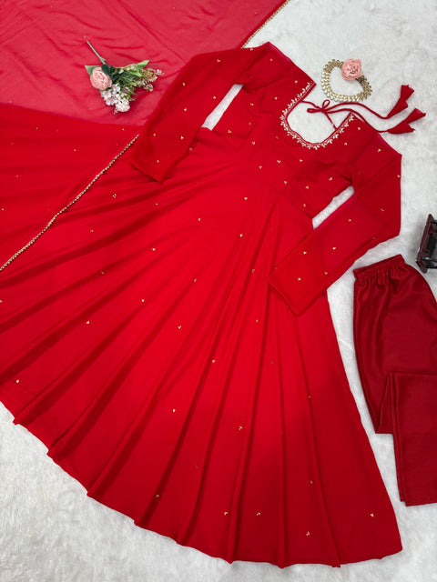Embellished Anarkali Dress Designer Gown for Women | Evening Gown