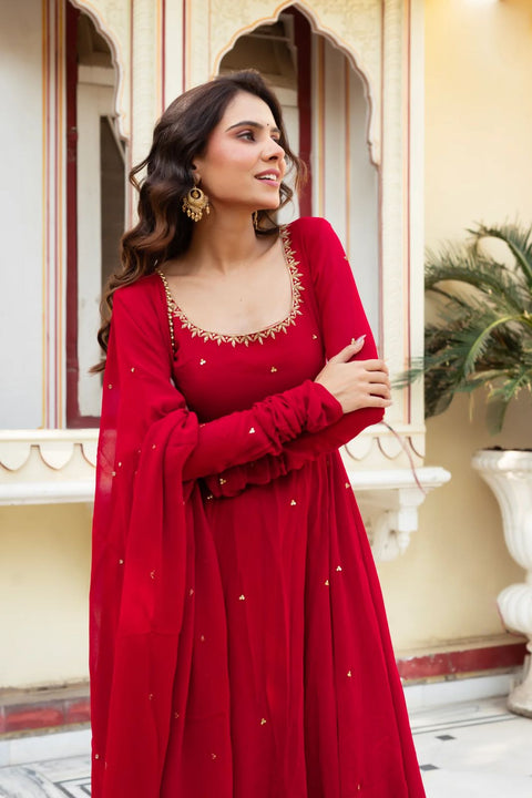 Embellished Anarkali Dress Designer Gown for Women | Evening Gown