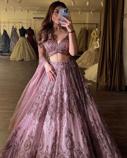 Party Wear Heavy Designer Net Lehenga,