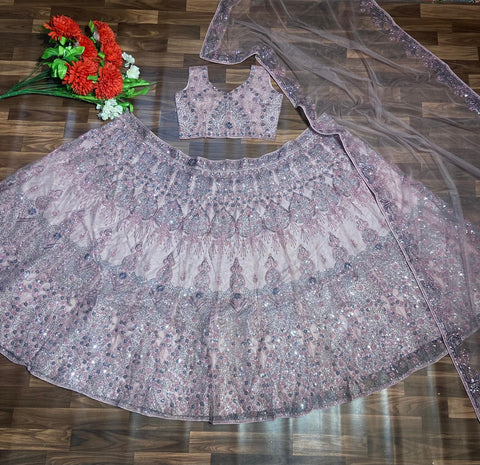 Party Wear Heavy Designer Net Lehenga,