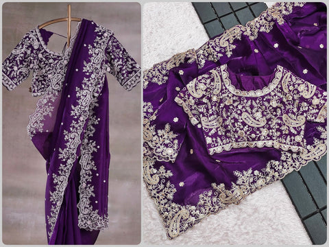 Designer Pure Soft Zimmy Choo Chiffon Silk Saree