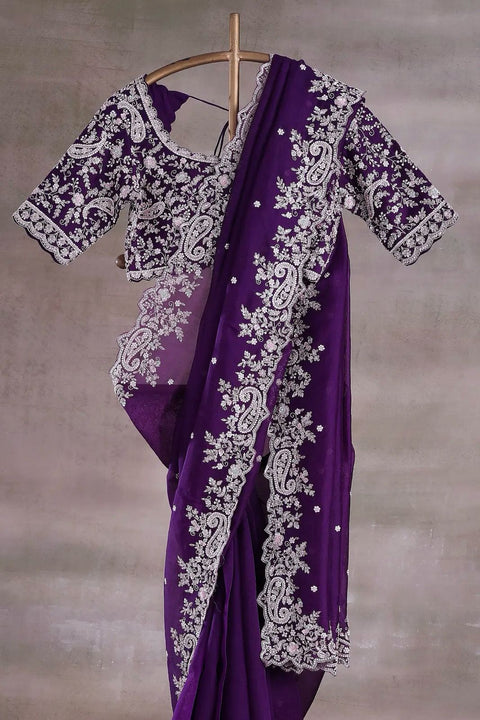 Designer Pure Soft Zimmy Choo Chiffon Silk Saree