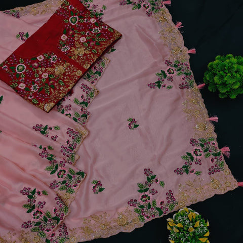 FANCY RANGOLY SEQUENCE SAREE GOOD OUTFIT SEQUANCE WORK