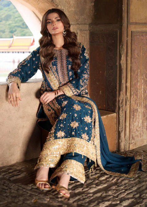 Heavy Embroidery Sequence Work Top-Bottom And Dupatta