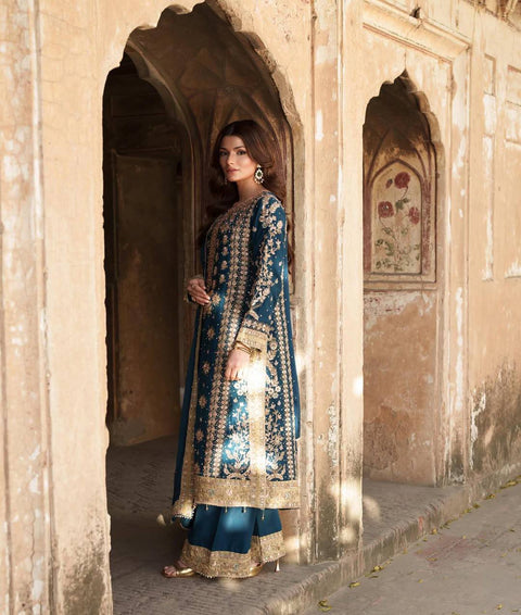 Heavy Embroidery Sequence Work Top-Bottom And Dupatta