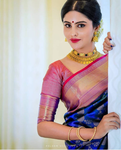 Embellished Banarasi Pure Silk, Jacquard Multicolor Sarees
