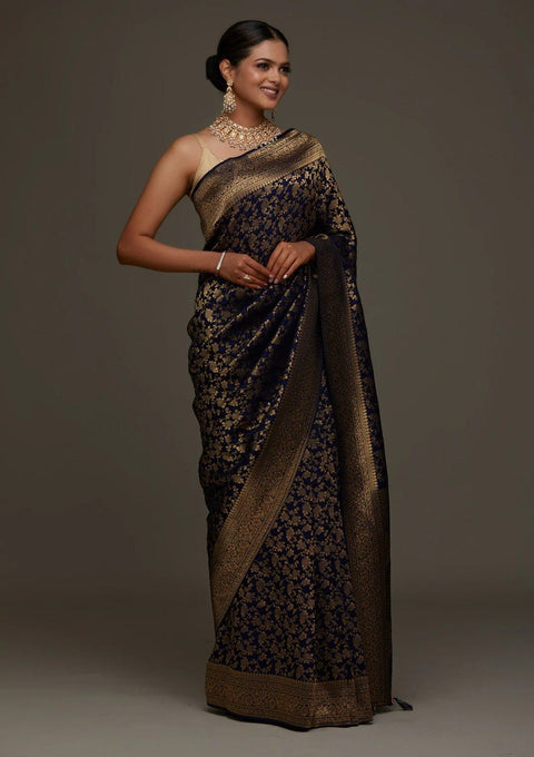 Having Jacquard Silk Fabric With Unstitched Blouse