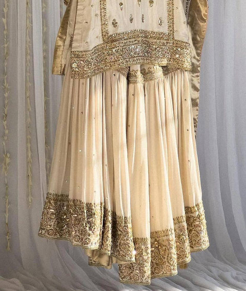 Presenting New Eid Collection In Pure Chinnon With Heavy sharara suit