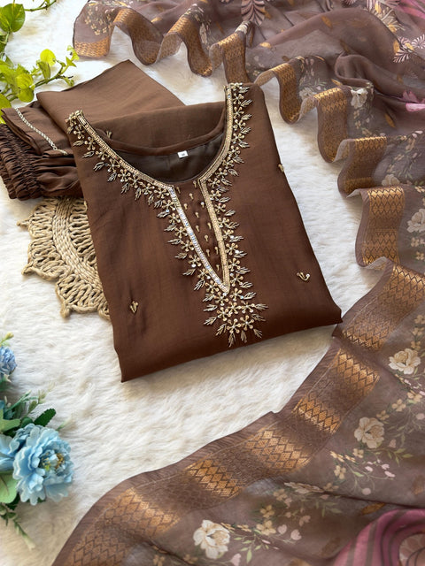 AIPURI COTTON EMBROIDERED KURTI SUIT