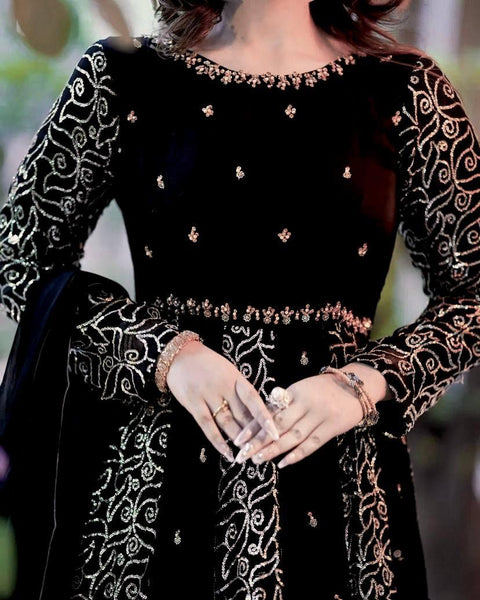 Embellished Anarkali Dress Designer Gown