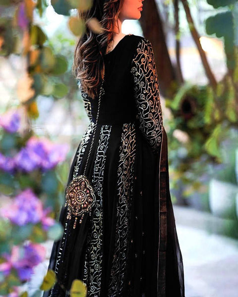 Embellished Anarkali Dress Designer Gown