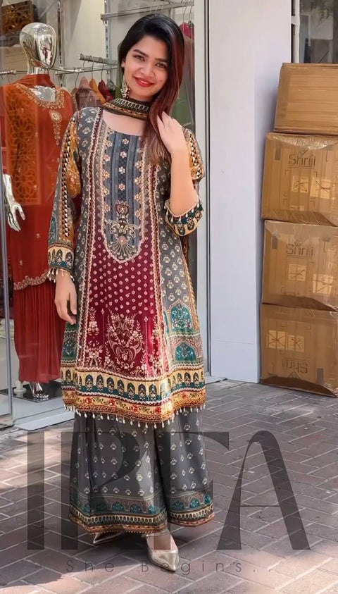 NEW STYLISH TUHI HEAVY FANCY PAIR WITH DUPATTA SUIT