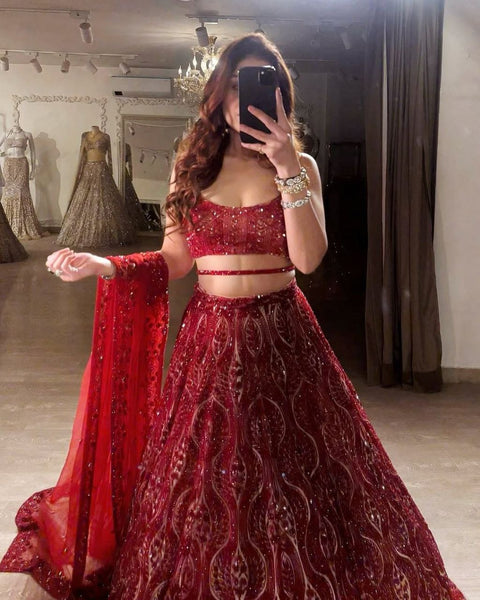 Embroidered fully Stitched Lehenga Choli