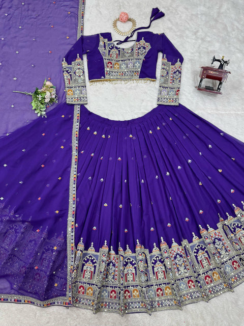 Indian Ready to wear Georgette Embroidery Sequence and Heavy dupatta