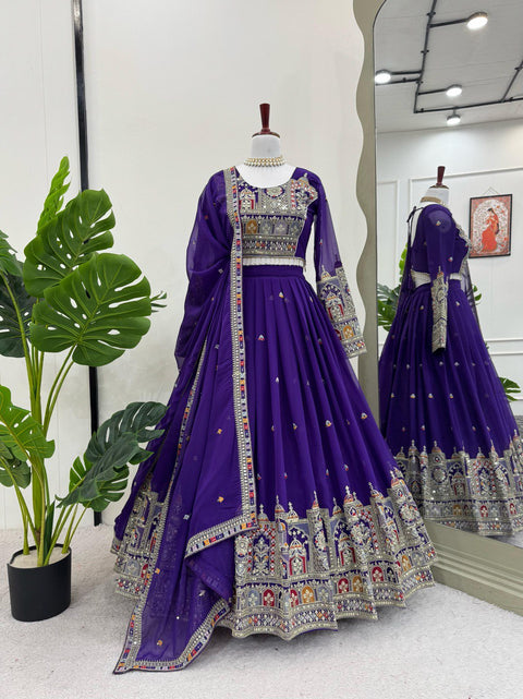 Indian Ready to wear Georgette Embroidery Sequence and Heavy dupatta