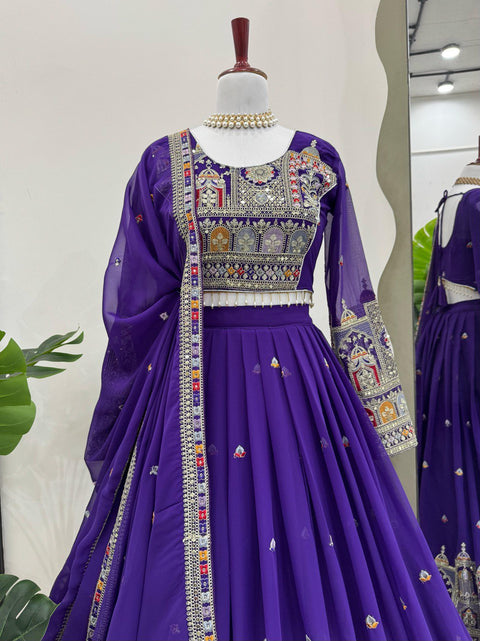 Indian Ready to wear Georgette Embroidery Sequence and Heavy dupatta