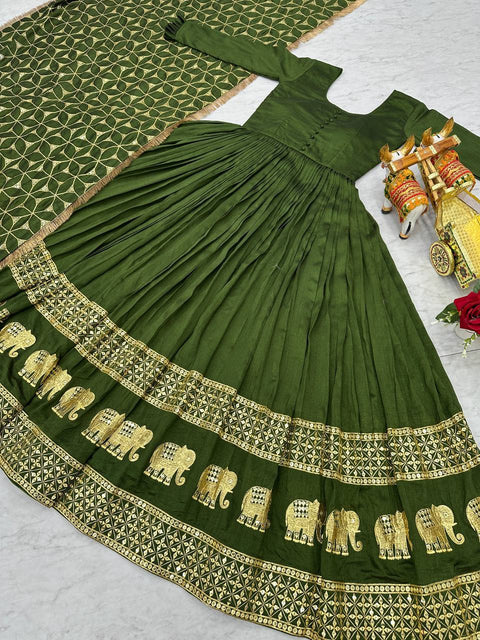 Digital Printed Crepe Silk Lehenga With Blouse And Modal Dupatta