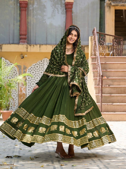 Digital Printed Crepe Silk Lehenga With Blouse And Modal Dupatta