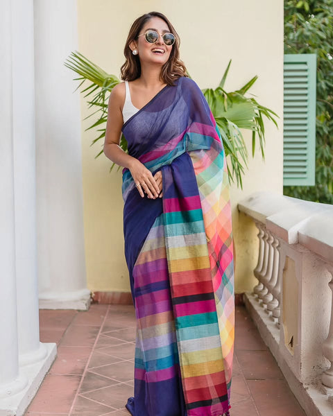 RICH AND BEAUTIFUL GEORGETTE SAREE WITH LACE & UNSTITCHED