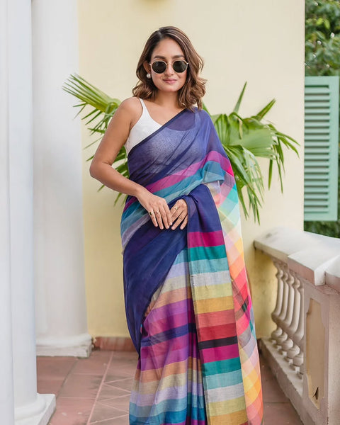 RICH AND BEAUTIFUL GEORGETTE SAREE WITH LACE & UNSTITCHED