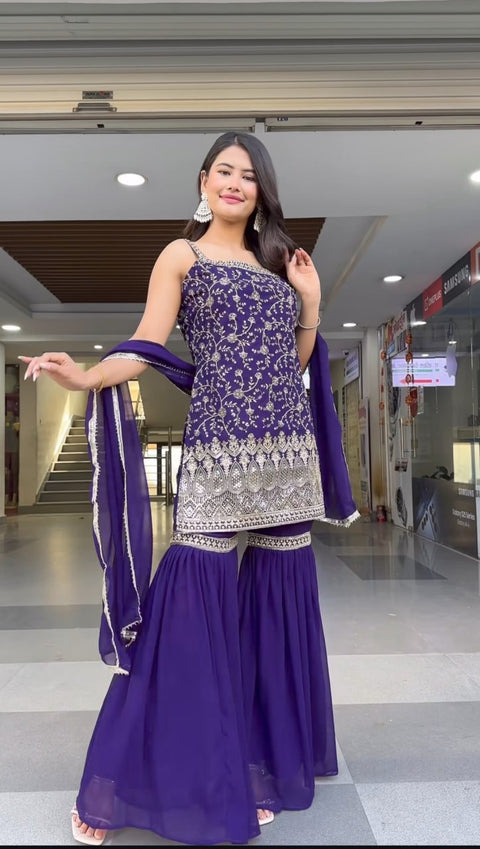 Exclusive Women Sharara Suits & New Fancy Sharara Georgette suit