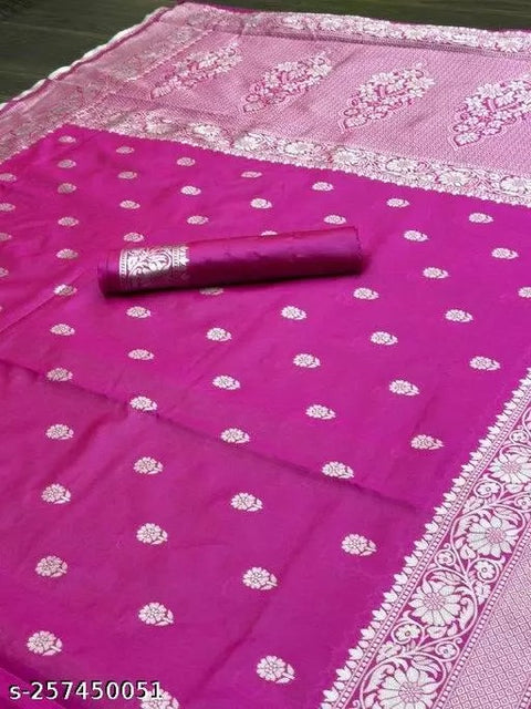 BEAUTIFUL RICH PALLU & JACQUARD WORK ON ALL OVER THE SAREE