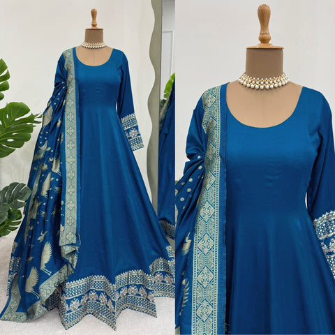 Designer Georgette Anarkali Kurti dress with dupptta Suit