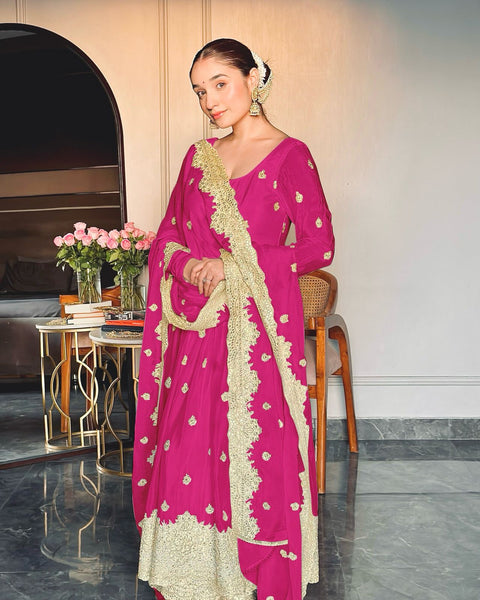 New Designer wedding Wear Look Fancy Top-Dupatta and Fully Stitched