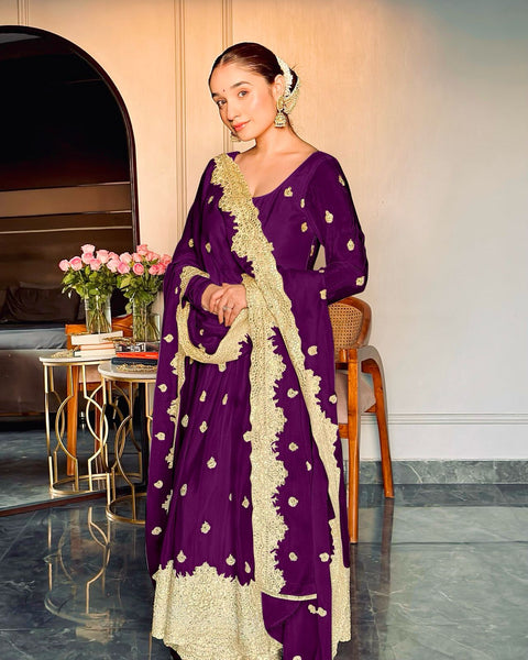 New Designer wedding Wear Look Fancy Top-Dupatta and Fully Stitched