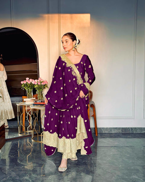 New Designer wedding Wear Look Fancy Top-Dupatta and Fully Stitched