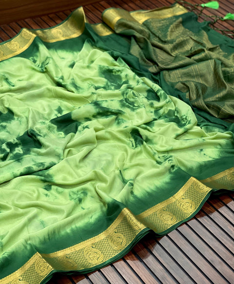 NEW ORGANZA PRINTED SHIMMER SAREE`