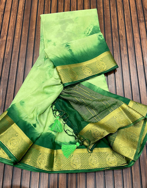 NEW ORGANZA PRINTED SHIMMER SAREE`
