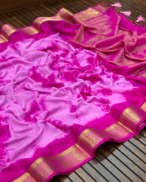 NEW ORGANZA PRINTED SHIMMER SAREE`