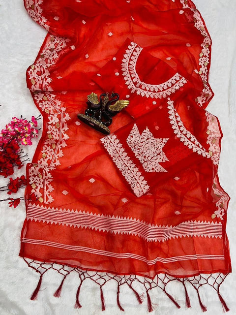 Party Wear Designer Heavy Soft Organza Saree