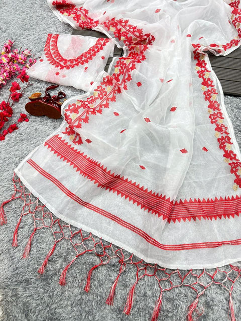 Party Wear Designer Heavy Soft Organza Saree