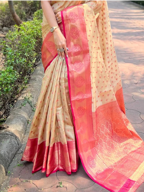 Viscose Silk Saree With fullystitched Blouse
