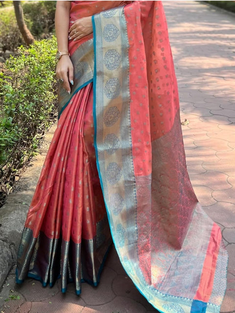 Viscose Silk Saree With fullystitched Blouse