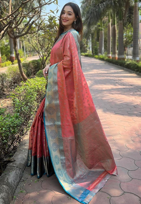 Viscose Silk Saree With fullystitched Blouse