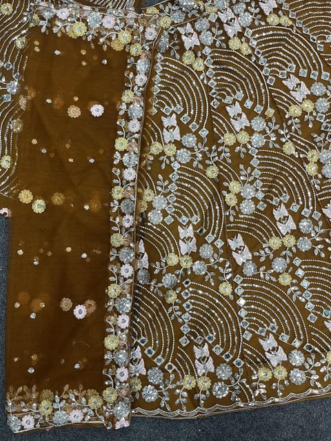 Beautifull Embroidey Zari Work Lehenga For Women With Blouse Piece And Dupatta