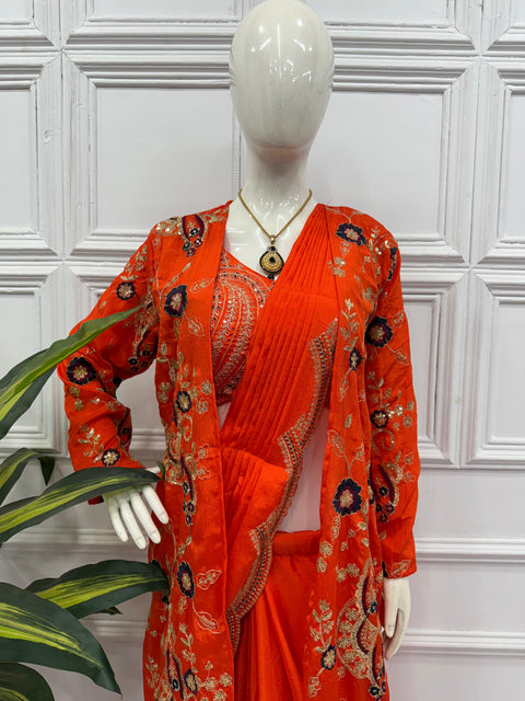 Presenting By New Party Wear designer gown With koti and Dupatta
