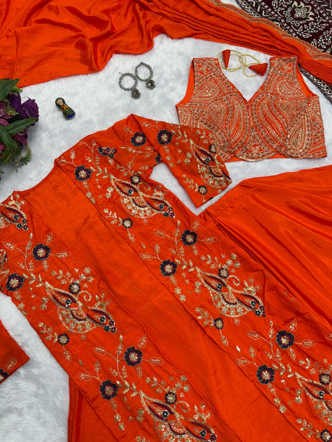 Presenting By New Party Wear designer gown With koti and Dupatta