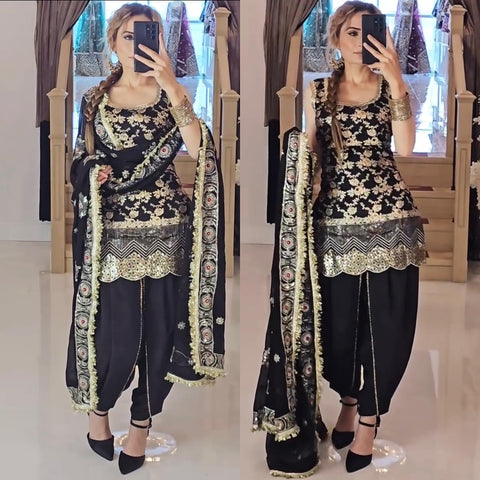 New Designer Party Wear Fancy Pakistani Work Dhoti Suit