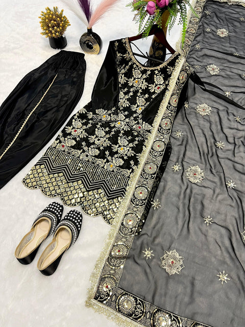 New Designer Party Wear Fancy Pakistani Work Dhoti Suit