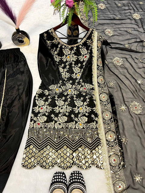 New Designer Party Wear Fancy Pakistani Work Dhoti Suit